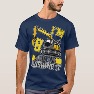 8 year old Crushing It Construction Truck 8th Birt T-Shirt