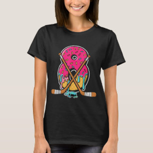 8 Year Old Hockey Ice Cream Drip Youth 8th Birthda T-Shirt