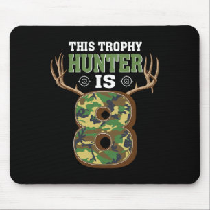8 Year Old Hunting 8th Birthday Party Deer Hunter Mouse Pad