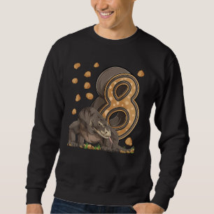 8 Year Old Komodo dragon Reptile 8th Birthday Part Sweatshirt