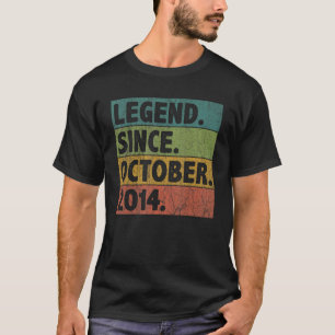 8 Year Old Legend Since October 2014 8th Birthday T-Shirt