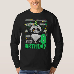 8 Year Old Panda 8th Birthday Girl Boy Panda  Birt T-Shirt
