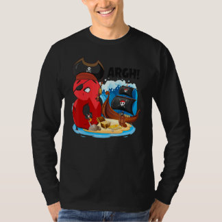 8 Year Old Pirate Birthday Pirates Ship Arr 8th Bi T-Shirt