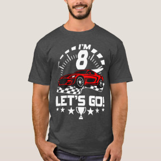 8 Year Old Race 8th Birthday Racing RaceBoys Girls T-Shirt
