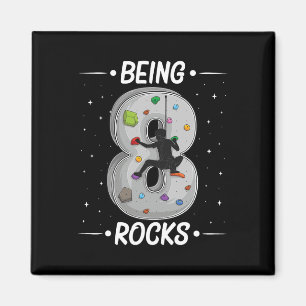 8 Year Old Rock Climbing 8th Birthday Adventures C Magnet