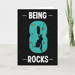 8 Year Old Rock Climbing 8th Birthday Child Climbe Card