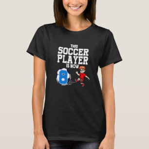 8 Year Old Soccer Player Boy Soccer Birthday Premi T-Shirt