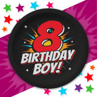 8 Year Old Superhero Birthday Boy 8th Birthday