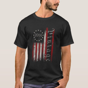 8 Year Old  Vintage 2014 American Flag 8th Birthda T-Shirt