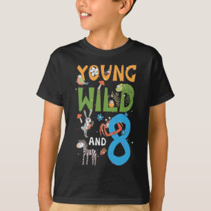 8 Year Old Zoo Birthday Safari Jungle Animal 2nd T-Shirt