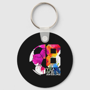 8 Years Of Being Awesome Soccer 8th Birthday _1 Key Ring