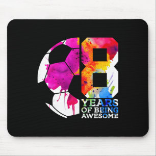 8 Years Of Being Awesome Soccer 8th Birthday _1 Mouse Pad
