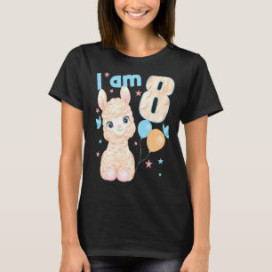 8 Years Old 8 Birthday Outfit Boy Girl Lama T-Shirt