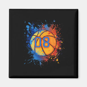 8 Years Old 8th Birthday Basketball Gift For Boys Magnet
