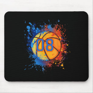 8 Years Old 8th Birthday Basketball Gift For Boys Mouse Pad
