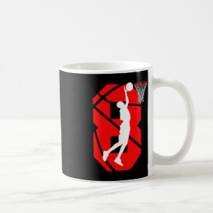 8 years Old 8th Birthday Boy Basketball lovers Coffee Mug