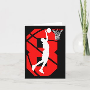 8 Years Old 8th Birthday Boy Bysketbyll Lovers  Card