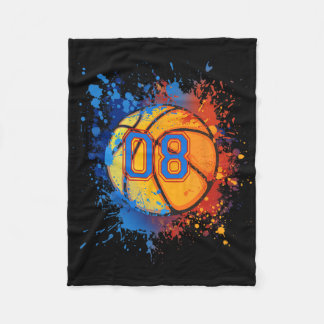 8 Years Old 8th Birthday Bysketbyll Gift For Boys  Fleece Blanket