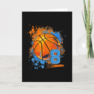 8 Years Old 8th Birthday Sketll Card