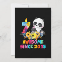 8 Years Old Awesome 2015 8th Birthday Girls Panda