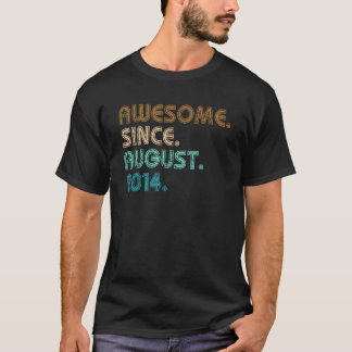 8 Years Old  Awesome Since August 2014 8th Birthda T-Shirt