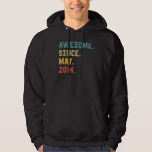 8 Years Old  Awesome Since May 2014 8th Birthday Hoodie