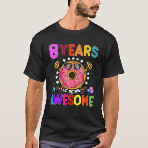 8 Years Old Birthday 8Th Birthday Doughnut Lover G T-Shirt