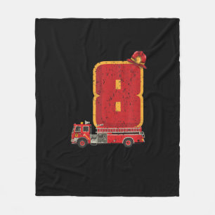 8 Years Old Birthday Boy Gifts Firefighter Fleece Blanket