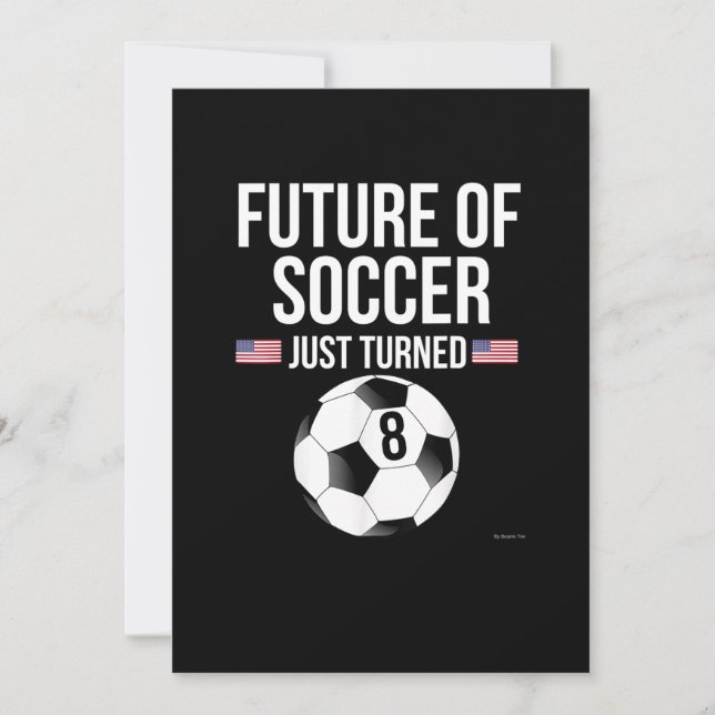 8 Years Old Birthday Gift for Soccer boys Invitation (Front)