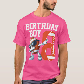 8 Years Old Boy Football Player 8Th Football Birth T-Shirt