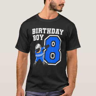8 Years Old Boy Ice Hockey Player 8th Birthday Kid T-Shirt