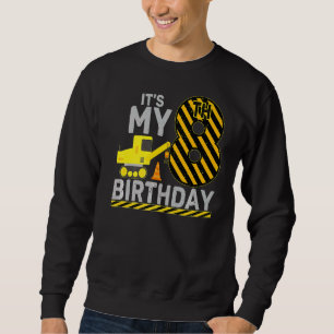 8 Years Old Boy It's My 8th Birthday Construction Sweatshirt