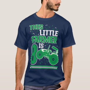 8 Years Old Boy Tractor Little Farmer 8th Birthday T-Shirt