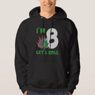 8 Years Old Boy Tractors Old 8th Birthday Kids Hoodie