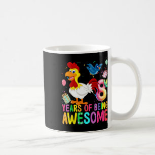 8 Years Old Chicken 8th Birthday Girl Chicken Part Coffee Mug