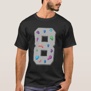 8 Years Old Climber Birthday Bouldering Climbing R T-Shirt
