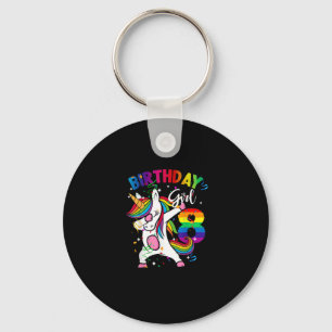 8 Years Old Kid 8th Birthday Gift Dabbing Unicorn  Key Ring