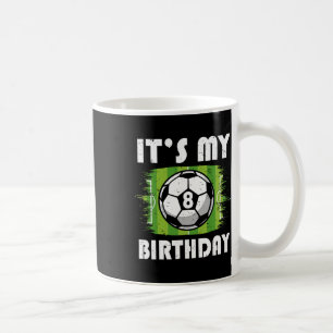 8 Years Old Kids Soccer Player 8th Birthday Boy  Coffee Mug