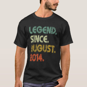 8 Years Old Legend Since August 2014 8th Birthday T-Shirt