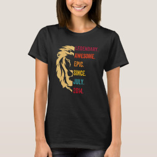 8 Years Old  Legend Since July 2014 8th Birthday T-Shirt