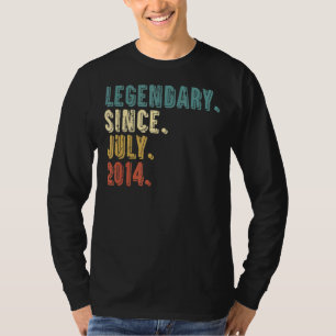 8 Years Old Legend Since July 2014 8th Birthday T-Shirt