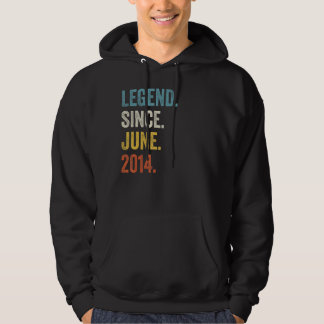 8 Years Old Legend Since June 2014 8th Birthday Hoodie