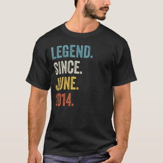 8 Years Old Legend Since June 2014 8th Birthday T-Shirt