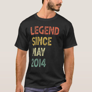 8 Years Old Legend Since May 2014 8th Birthday Boy T-Shirt