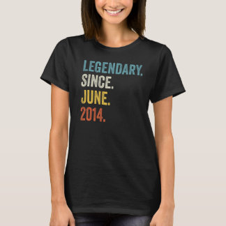 8 Years Old Legendary Since June 2014 8th Birthday T-Shirt