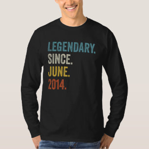 8 Years Old Legendary Since June 2014 8th Birthday T-Shirt