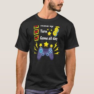 8 Years Old Level 8 Unlocked Game All Day Gamer Bi T-Shirt