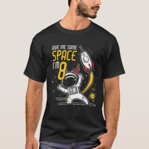 8 Years Old Shirt Outer Space 8Th Birthday Boy Ast