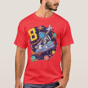 8 Years Old Space Shuttle Astronaut 8th Birthday T-Shirt