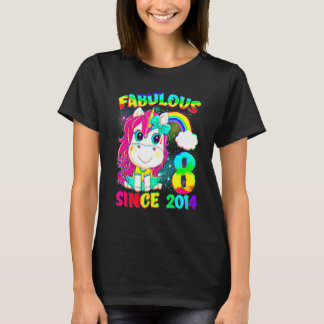 8 Years Old Unicorn 8th Birthday Unicorn Girl Sinc T-Shirt